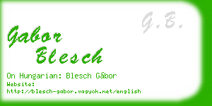 gabor blesch business card